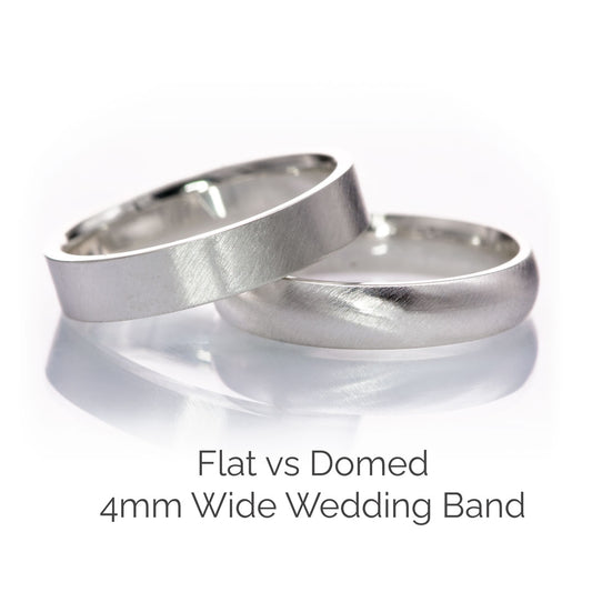 Flat vs. Domed wedding bands  - a timeless debate
