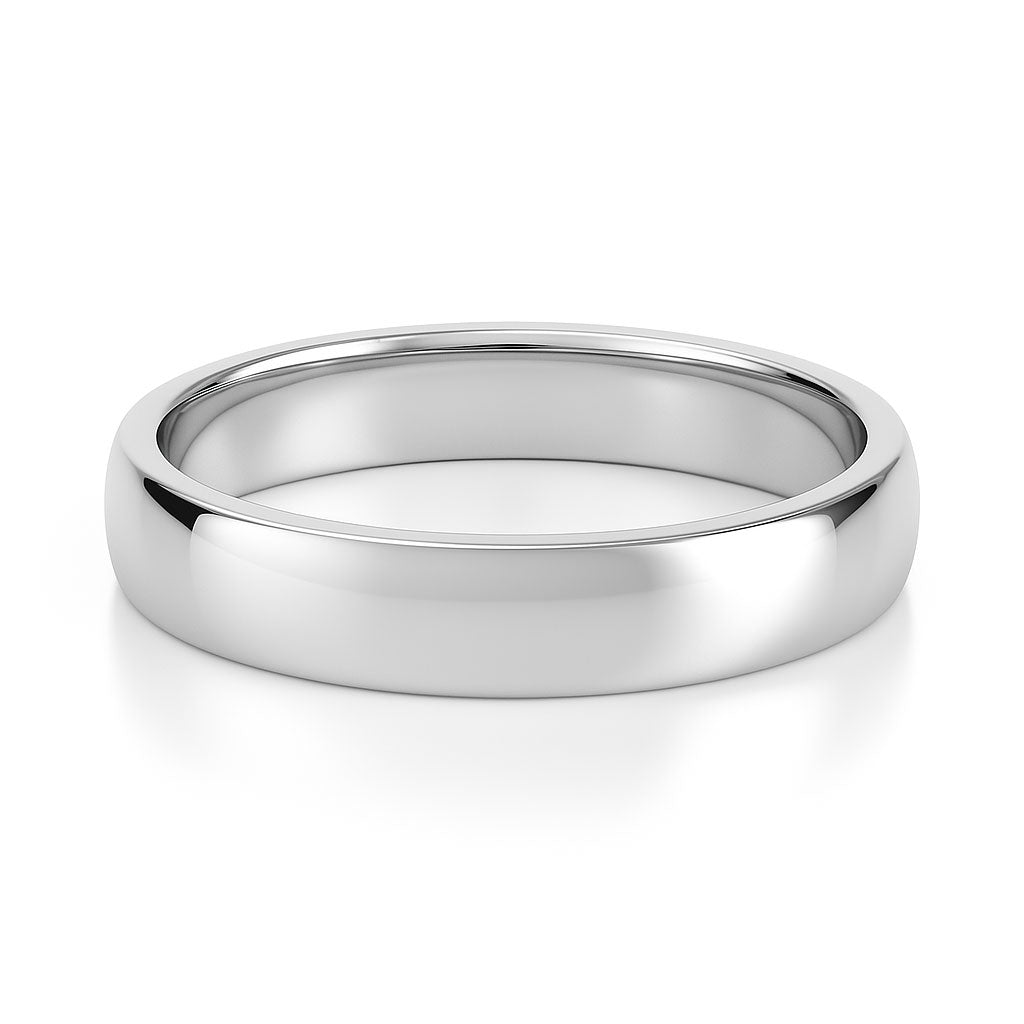 Men's Comfort Fit Classic European Style Slightly Domed Wedding Band
