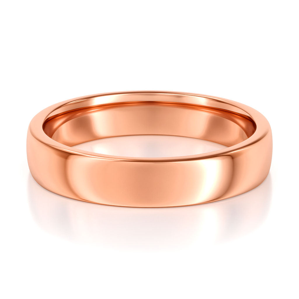 Men's Comfort Fit Classic European Style Slightly Domed Wedding Band