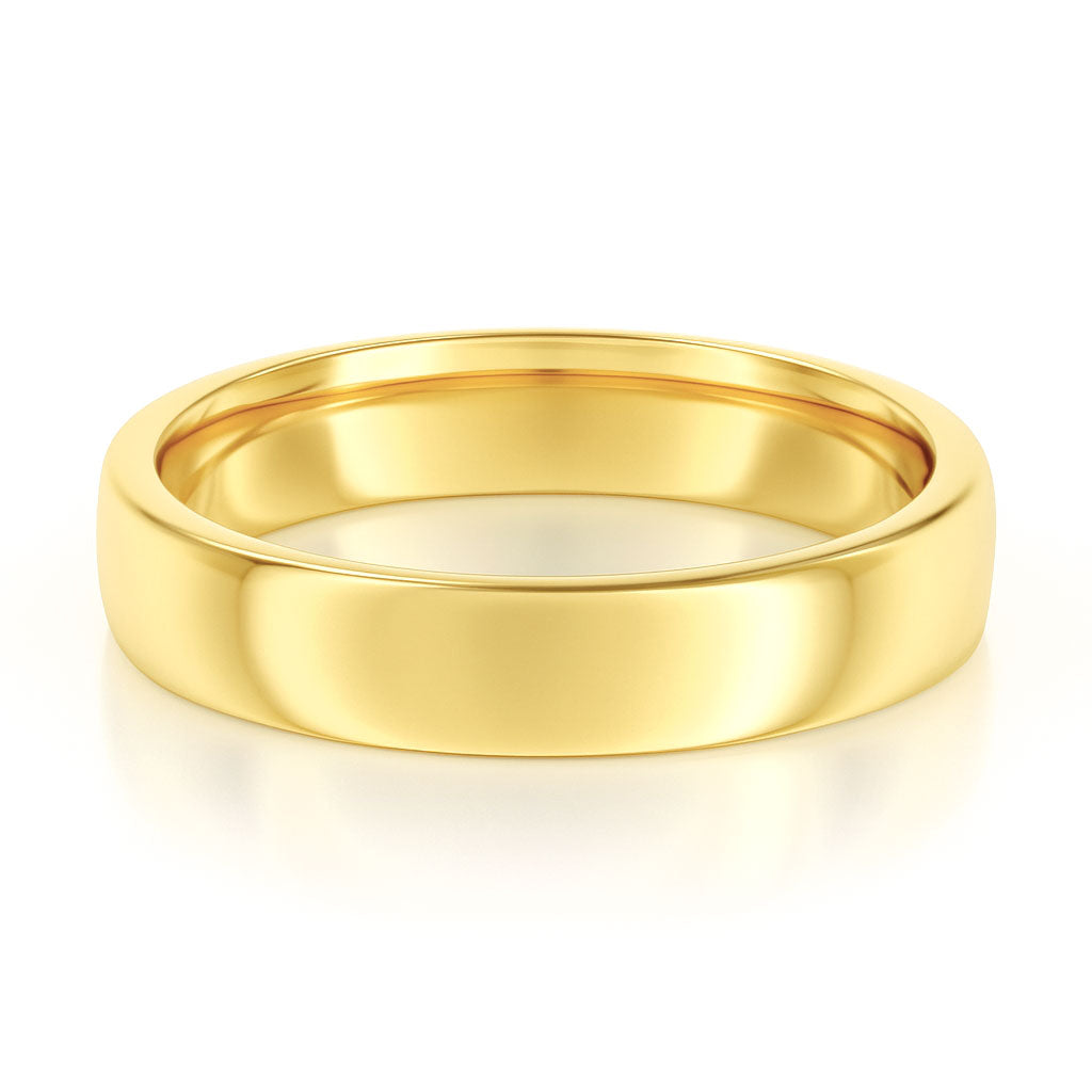 Men's Comfort Fit Classic European Style Slightly Domed Wedding Band