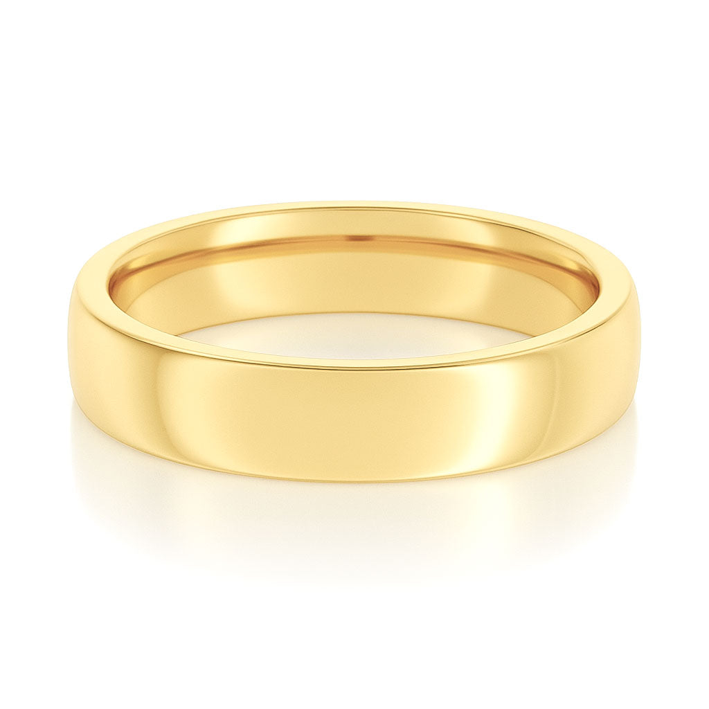 Men's Comfort Fit Classic European Style Slightly Domed Wedding Band