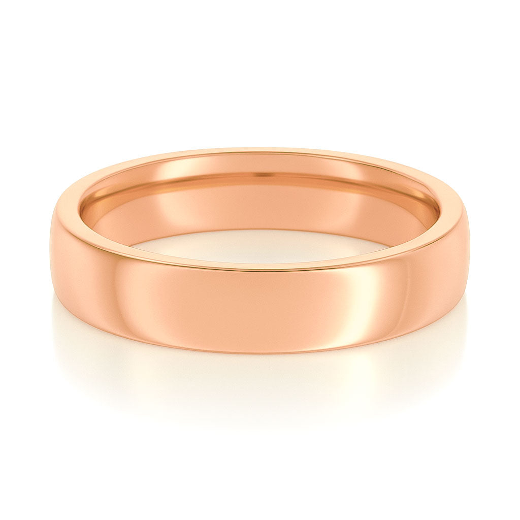 Men's Comfort Fit Classic European Style Slightly Domed Wedding Band