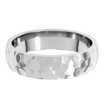 5mm wide hammered platinum wedding band