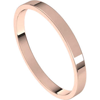 Narrow Flat Simple Wedding Band, 2-4mm Width