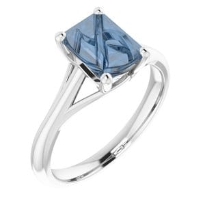 Cathryn Prong Set Cathedral Solitaire Engagement Ring - Setting only Ring Setting by Nodeform