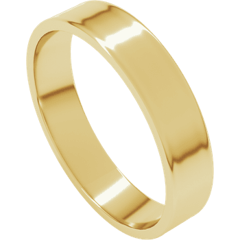 Narrow Flat Simple Wedding Band, 2-4mm Width