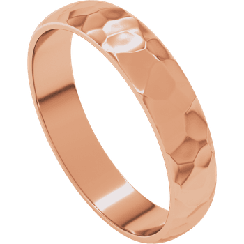 Narrow Hammered Texture Wedding Band