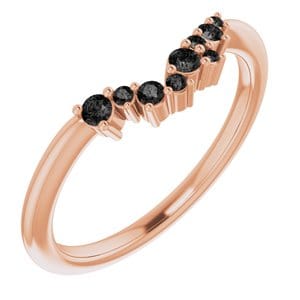 Lydia Band- Prong Set Accented Cluster Curved Wedding Ring Ring by Nodeform