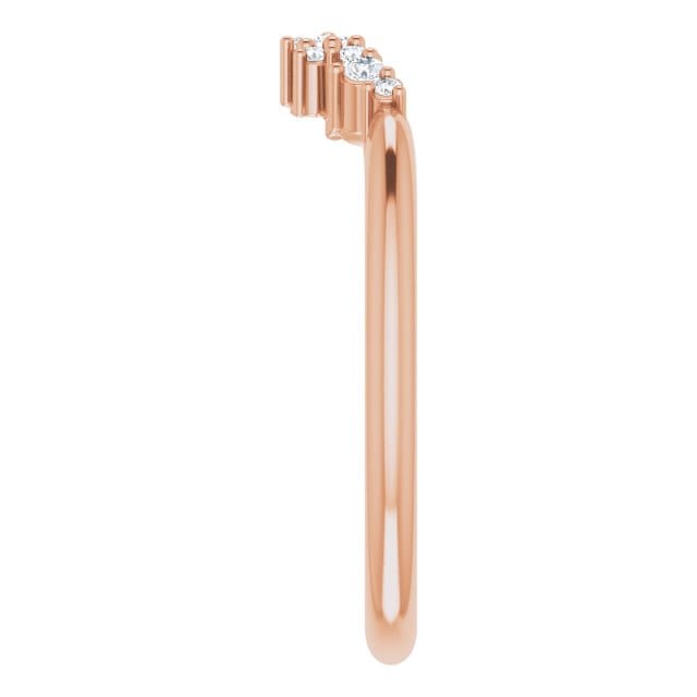 Lydia Band- Prong Set Accented Cluster Curved Wedding Ring Ring by Nodeform