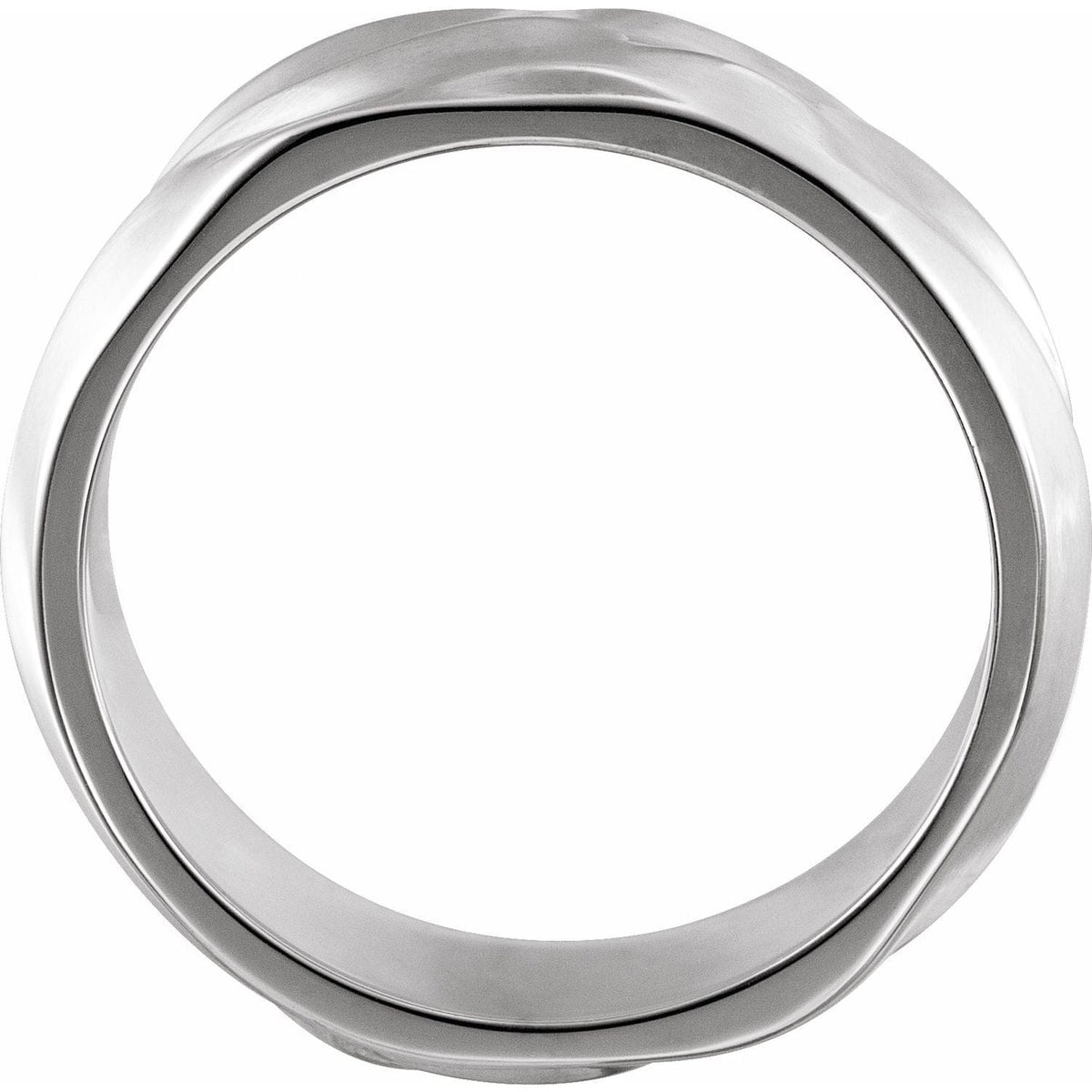6mm Wrinkle Texture Mens Wedding Band Ring by Nodeform