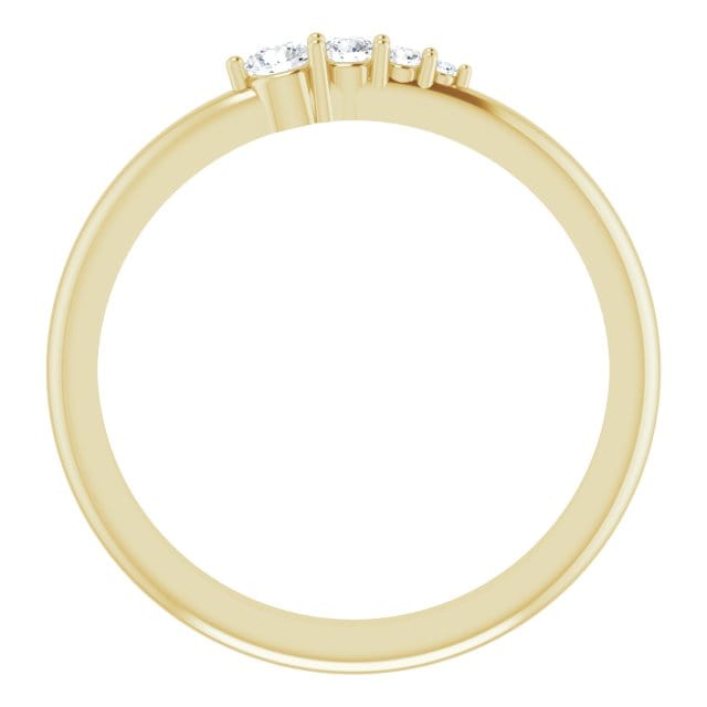 Gabrielle Band - Gradient Diamonds Stacking Wedding Anniversary Ring Ring by Nodeform