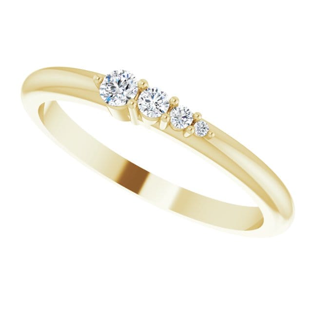 Gabrielle Band - Gradient Diamonds Stacking Wedding Anniversary Ring Ring by Nodeform