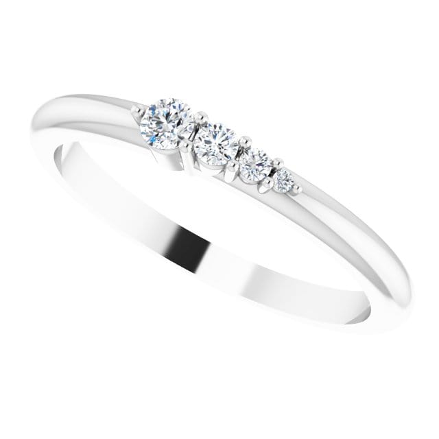 Gabrielle Band - Gradient Diamonds Stacking Wedding Anniversary Ring Ring by Nodeform