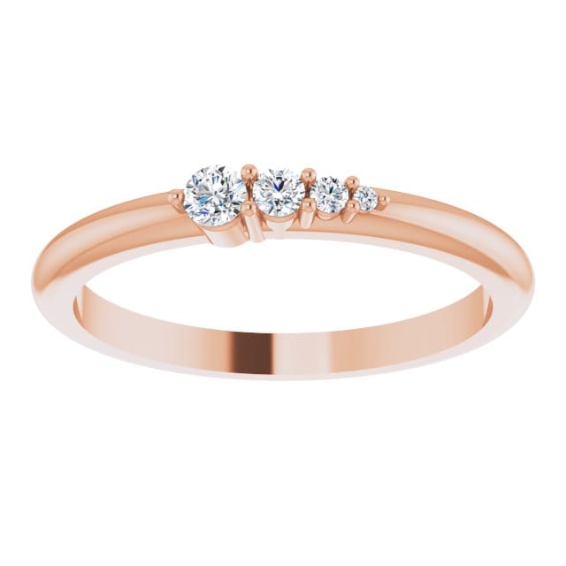 Gabrielle Band - Gradient Diamonds Stacking Wedding Anniversary Ring Ring by Nodeform