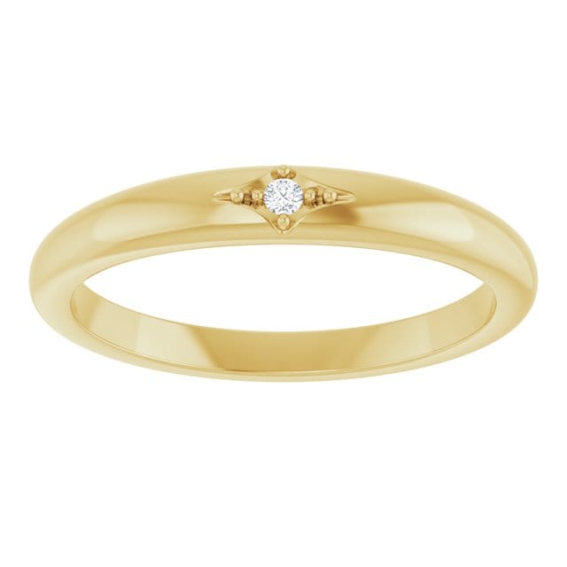 Beatrix Band- Accented Bead Set Diamond Anniversary Stacking Ring Ring Ready To Ship by Nodeform