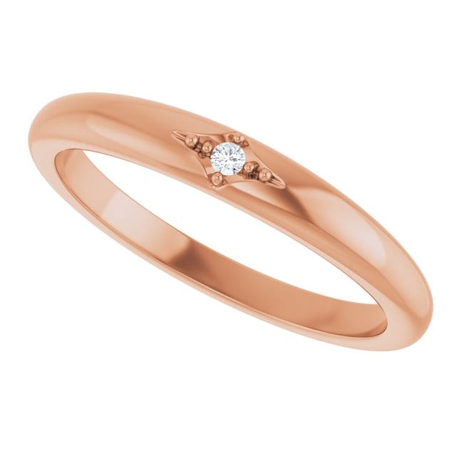 Beatrix Band- Accented Bead Set Diamond Anniversary Stacking Ring Ring Ready To Ship by Nodeform