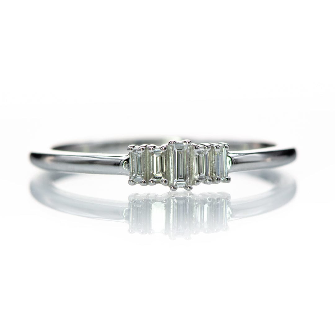 Baguette Diamond Cluster Stacking Ring Ring by Nodeform