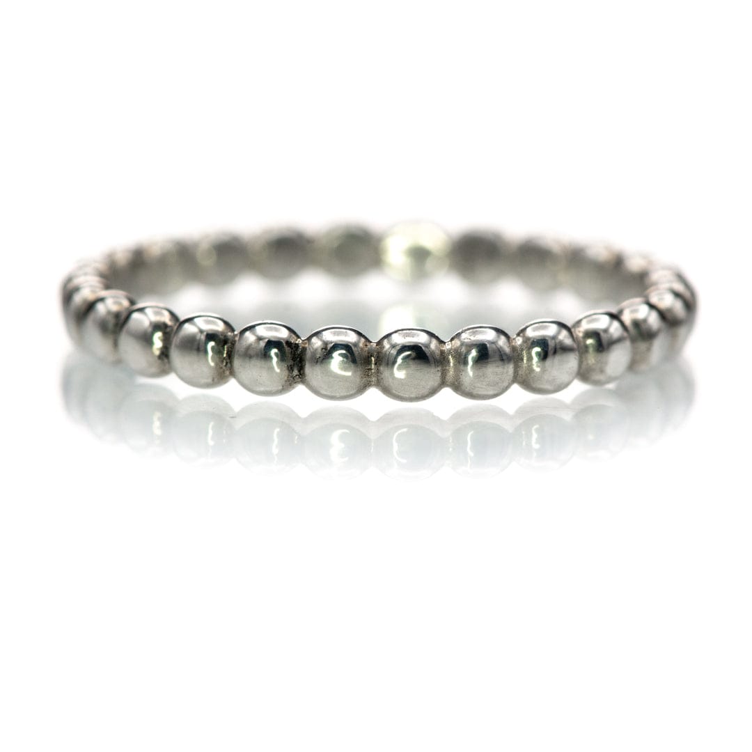 Wide Beaded Band Ring Sterling high quality Silver