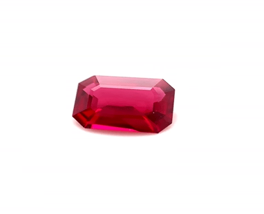 Emerald Step Cut Lab Created Loose Ruby Gemstone Loose Gemstone by Nodeform