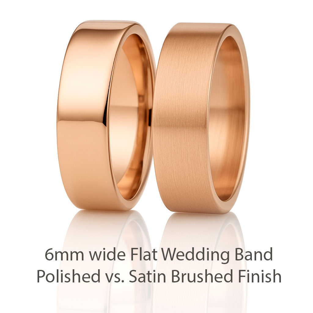 Wide Flat Modern Simple Comfort-fit Wedding Band