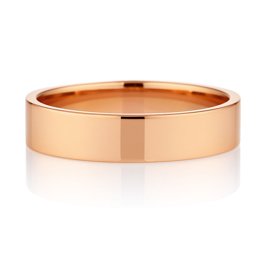 Wide Flat Modern Simple Comfort-fit Wedding Band