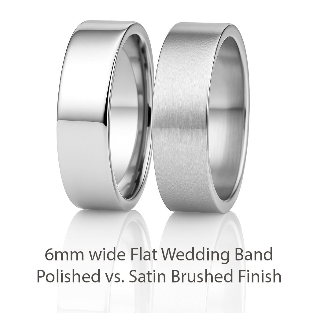 Wide Flat Modern Simple Comfort-fit Wedding Band