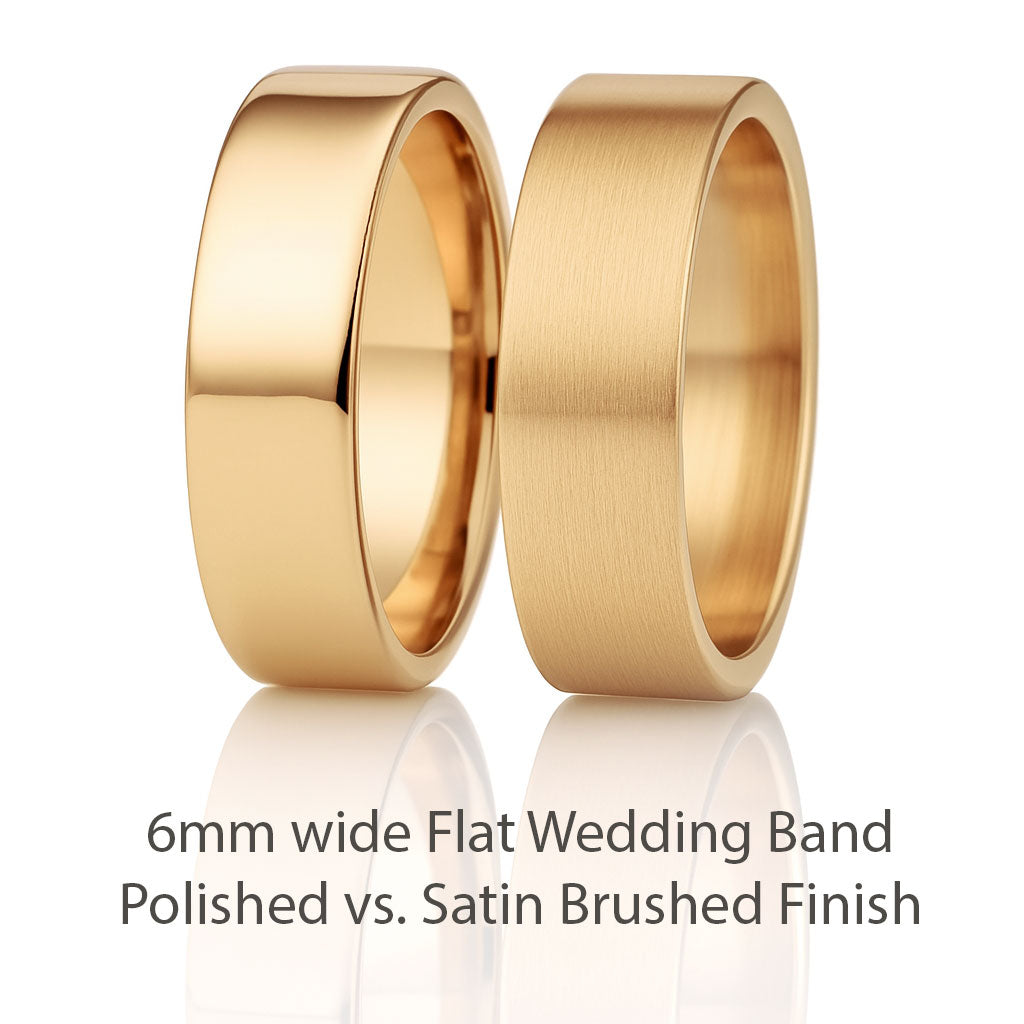 Wide Flat Modern Simple Comfort-fit Wedding Band