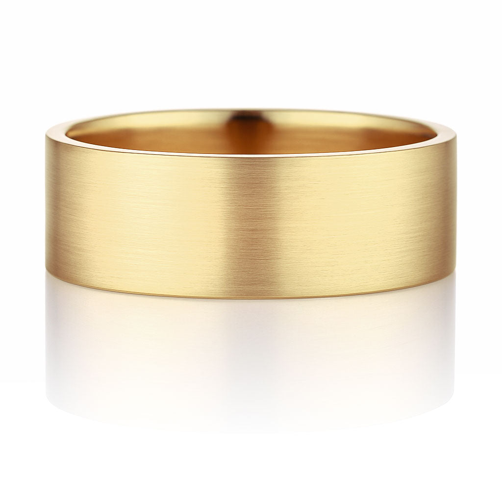 Wide Flat Modern Simple Comfort-fit Wedding Band