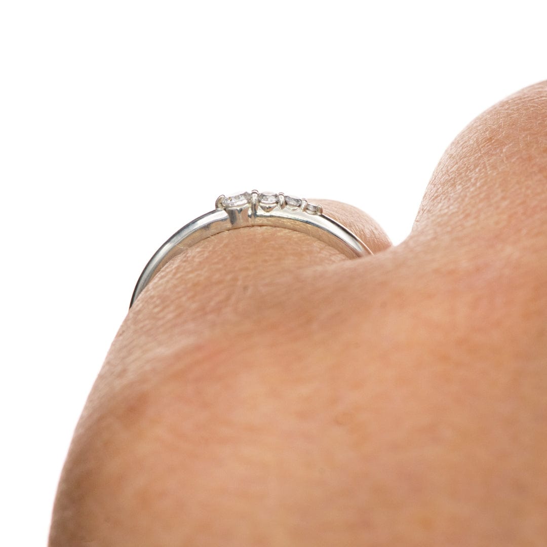 Gabrielle Band - Gradient Diamonds Stacking Wedding Anniversary Ring Ring by Nodeform