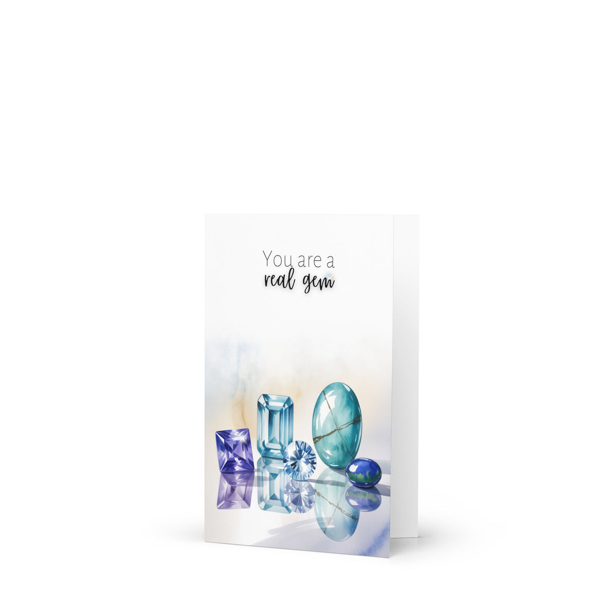 You are a real Gem | Watercolor December Birthstone Greeting Card