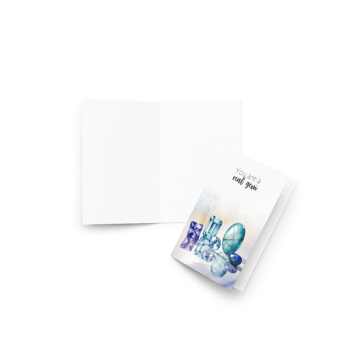 You are a real Gem | Watercolor December Birthstone Greeting Card