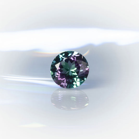 Round Cut Lab Created Alexandrite Gemstone