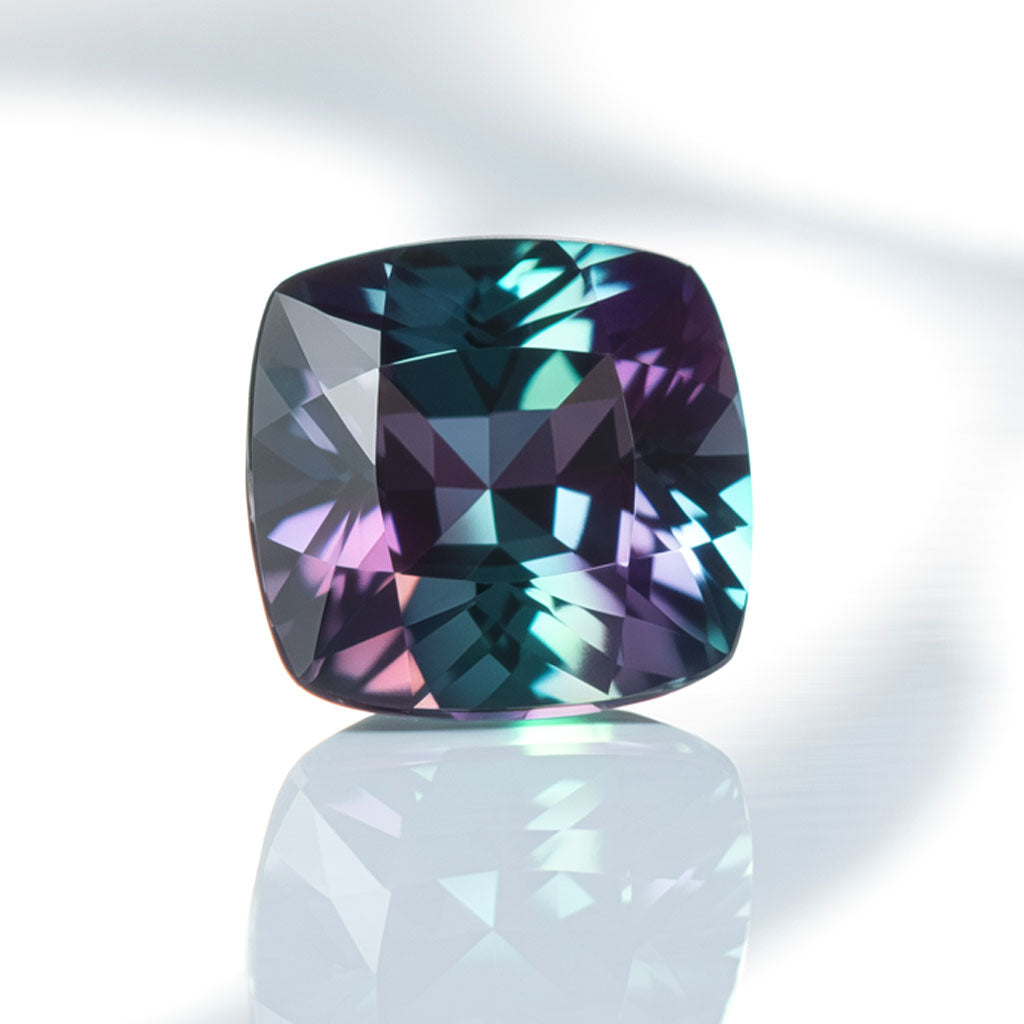 Cushion Cut Lab Created Alexandrite Gemstone