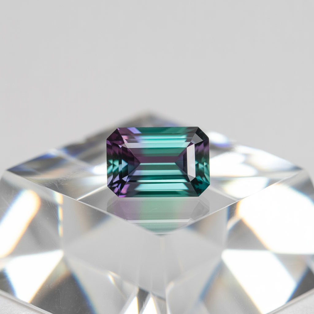 Emerald Cut Lab Created Alexandrite Gemstone