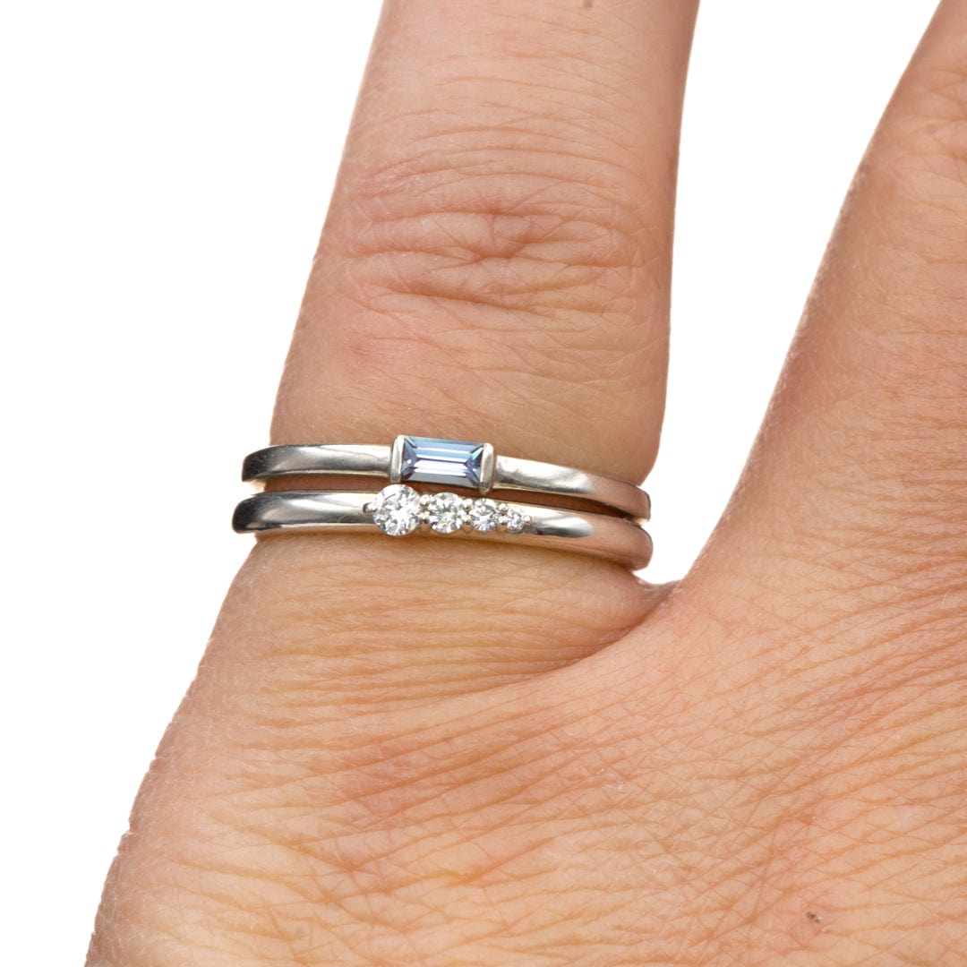 Gabrielle Band - Gradient Diamonds Stacking Wedding Anniversary Ring Ring Ready To Ship by Nodeform