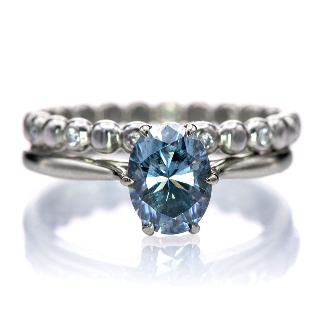 Dahlia - Six Prong Set Narrow Cathedral Solitaire Engagement Ring - Setting only Ring Setting by Nodeform