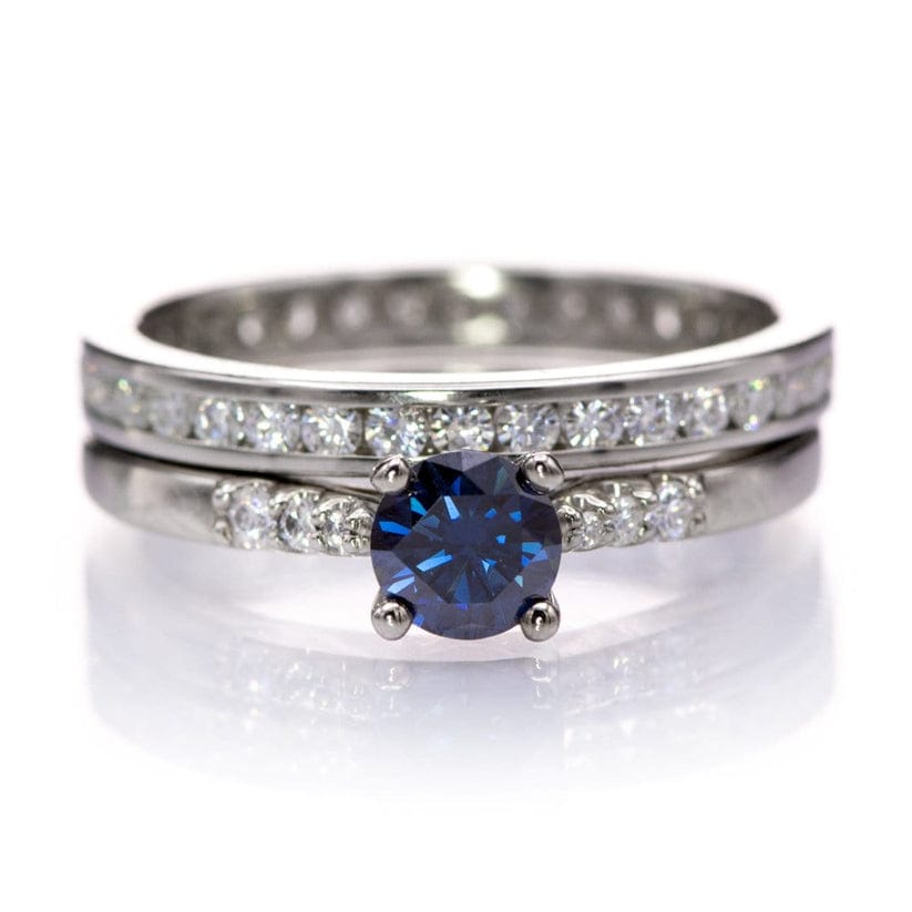 Natalie -Prong Set Engagement Ring with Accented Cathedral Shank - Setting only Ring Setting by Nodeform