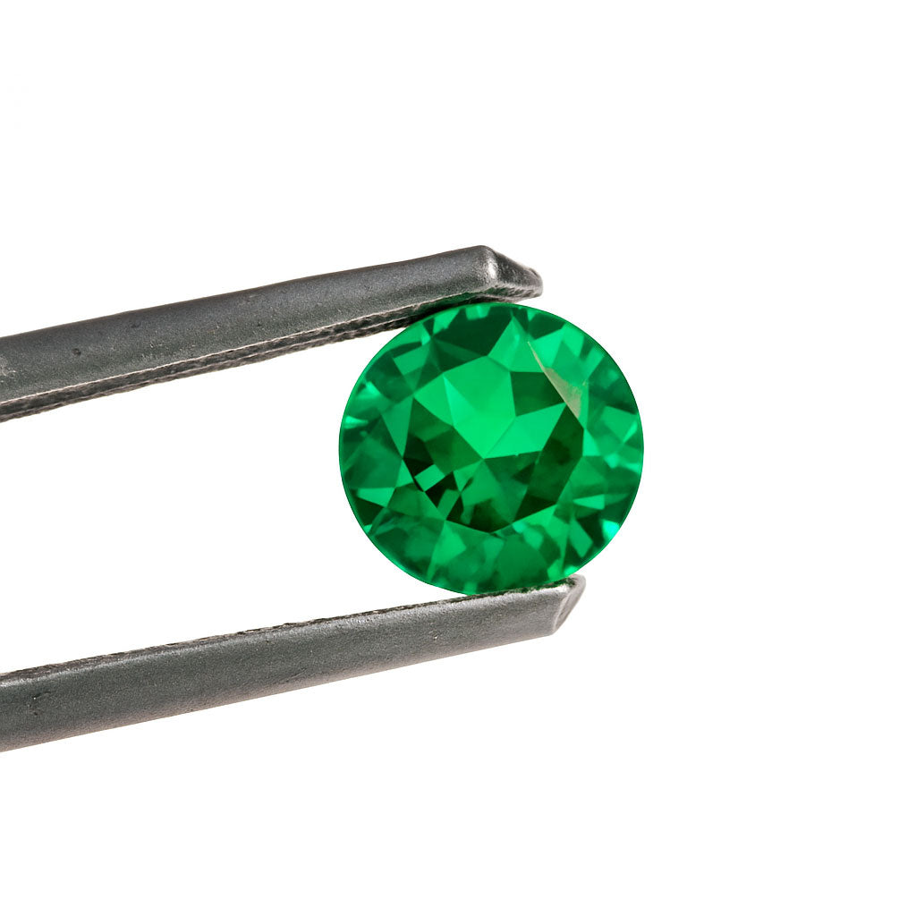 Round lab Grown Emerald Loose Stone