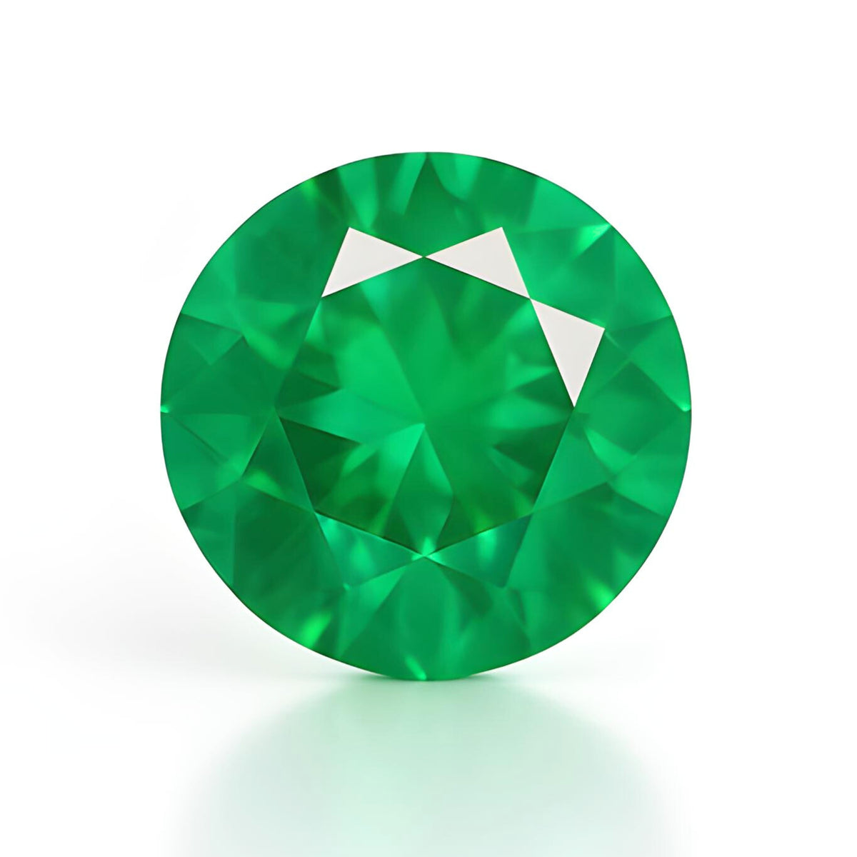 Round lab Grown Emerald Loose Stone