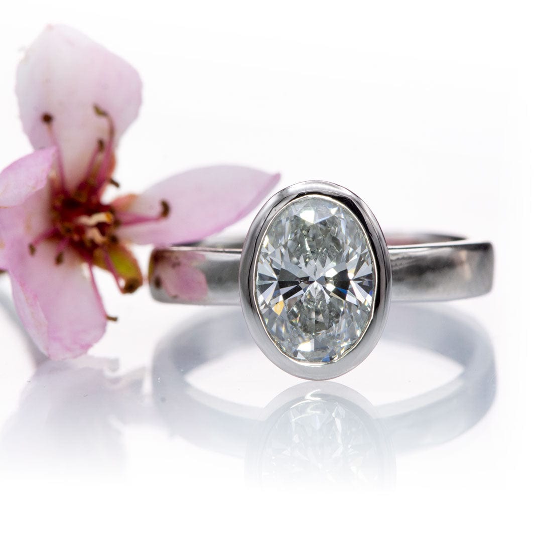 Oval Cut Lab Created Diamond Loose Stone Loose Gemstone by Nodeform