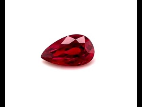 Pear Faceted Cut Lab Created Loose Ruby Gemstone