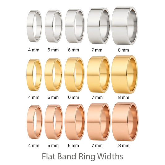 Wide Flat Modern Simple Comfort-fit Wedding Band