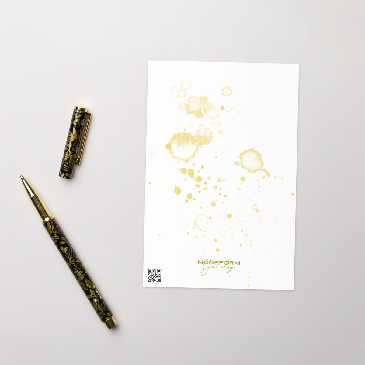 "You are a real gem" Watercolor Diamond Print Folded Card Cards by Nodeform