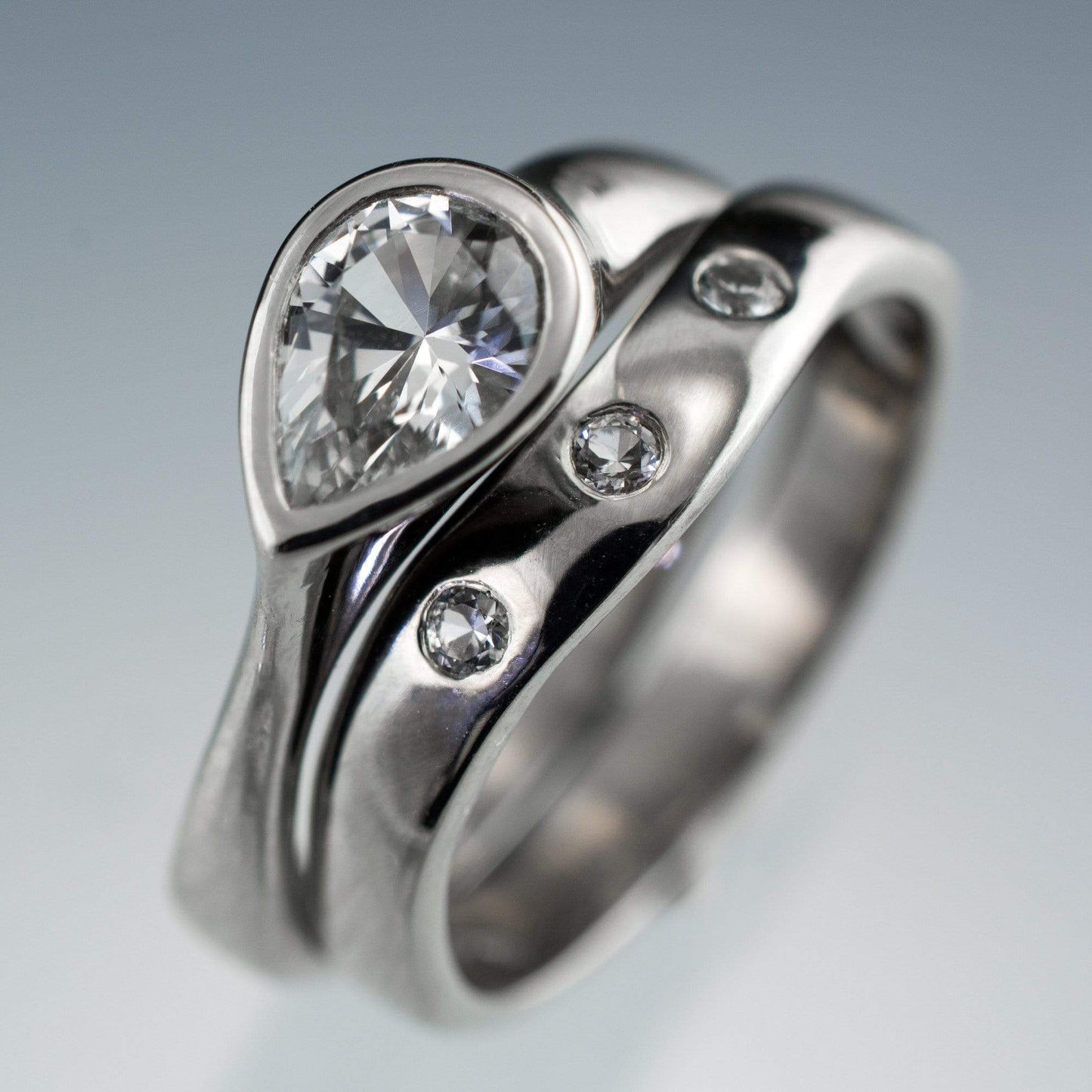 Pear Cut Genuine White Sapphire Gemstone Loose Gemstone by Nodeform