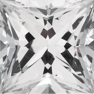 Princess Cut Genuine White Sapphire Gemstone