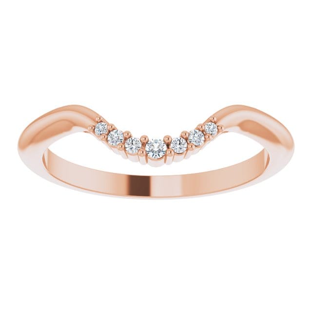 Celine Band - C-Shape Contoured Accented Diamond, or Sapphire Shadow Wedding Ring Ring by Nodeform