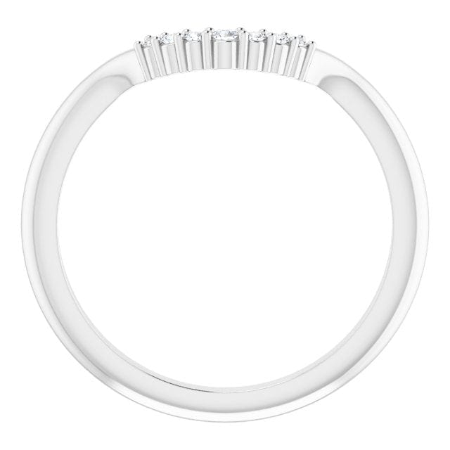 Celine Band - C-Shape Contoured Accented Diamond, or Sapphire Shadow Wedding Ring Ring by Nodeform