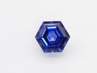 Hexagon Cut Lab Created Blue Sapphire Gemstone