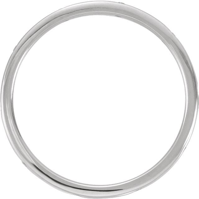 Skinny Thin Eternity Wedding Band With Flush Set Moissanites Ring by Nodeform