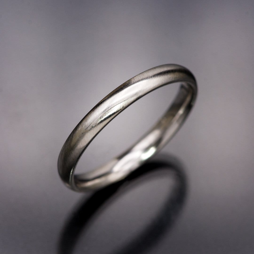 Women's Comfort Fit Narrow Domed Wedding Band Ring by Nodeform